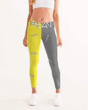 2way gray/yellow Women's Yoga Pants