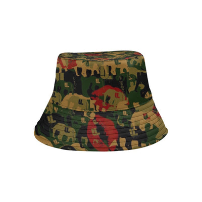 Elephatigue and red kisses Unisex Bucket Hat