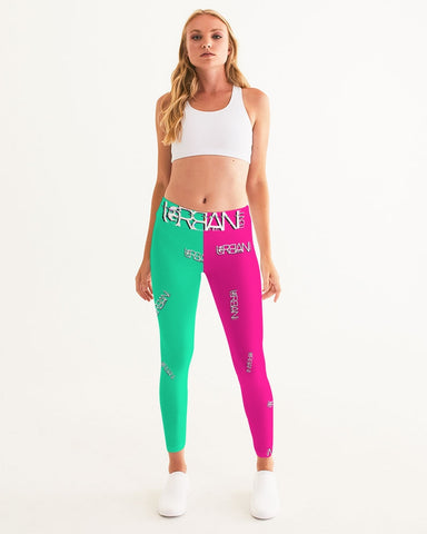 2way teal/pink Women's Yoga Pants