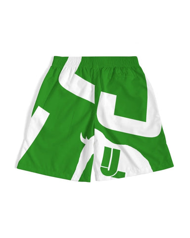 Big Print Green Men's Jogger Shorts