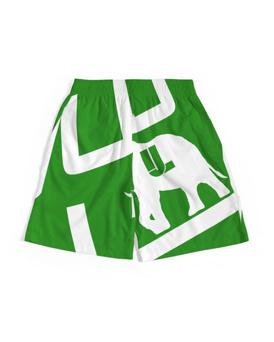 Big Print Green Men's Jogger Shorts