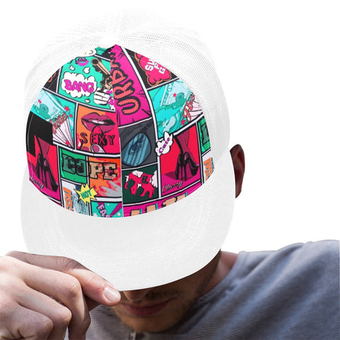 Comic hat Hip Hop Cap H (Front Panel Customization)