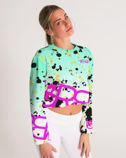 Mint and paint Women's Cropped Sweatshirt