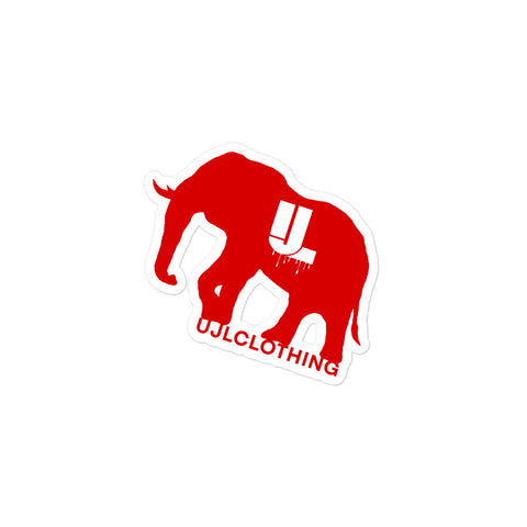 Red logo sticker
