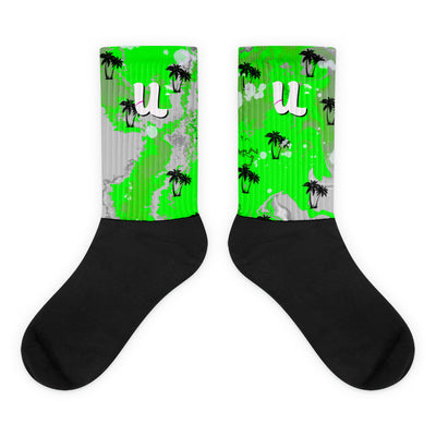 Tropical Green Ink Socks