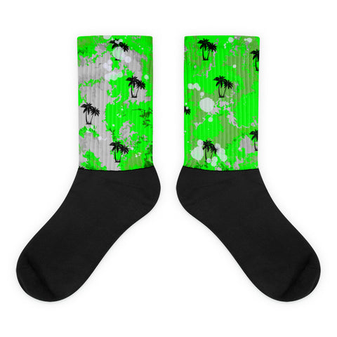 Tropical Green Ink Socks