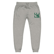Solid green stitched joggers